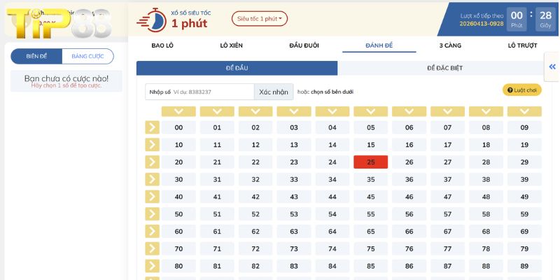 Lô Đề Siêu Tốc TIP88 - Quay Số Nhanh, Trúng Cực Đậm Khám phá cách chơi đánh đề tại lô đề siêu tốc TIP88